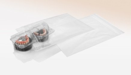 LDPE-Druckverschlussbeutel 50my, 230x320+300mm, transparent, dental, ohne Bodennaht, unbedruckt